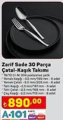 NEHİR ZARİF SADE 30 PARÇA ÇATAL KAŞIK TAKIMI
